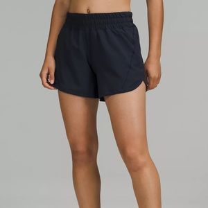 Lululemon track that mid rise lined short 5” (navy blue)